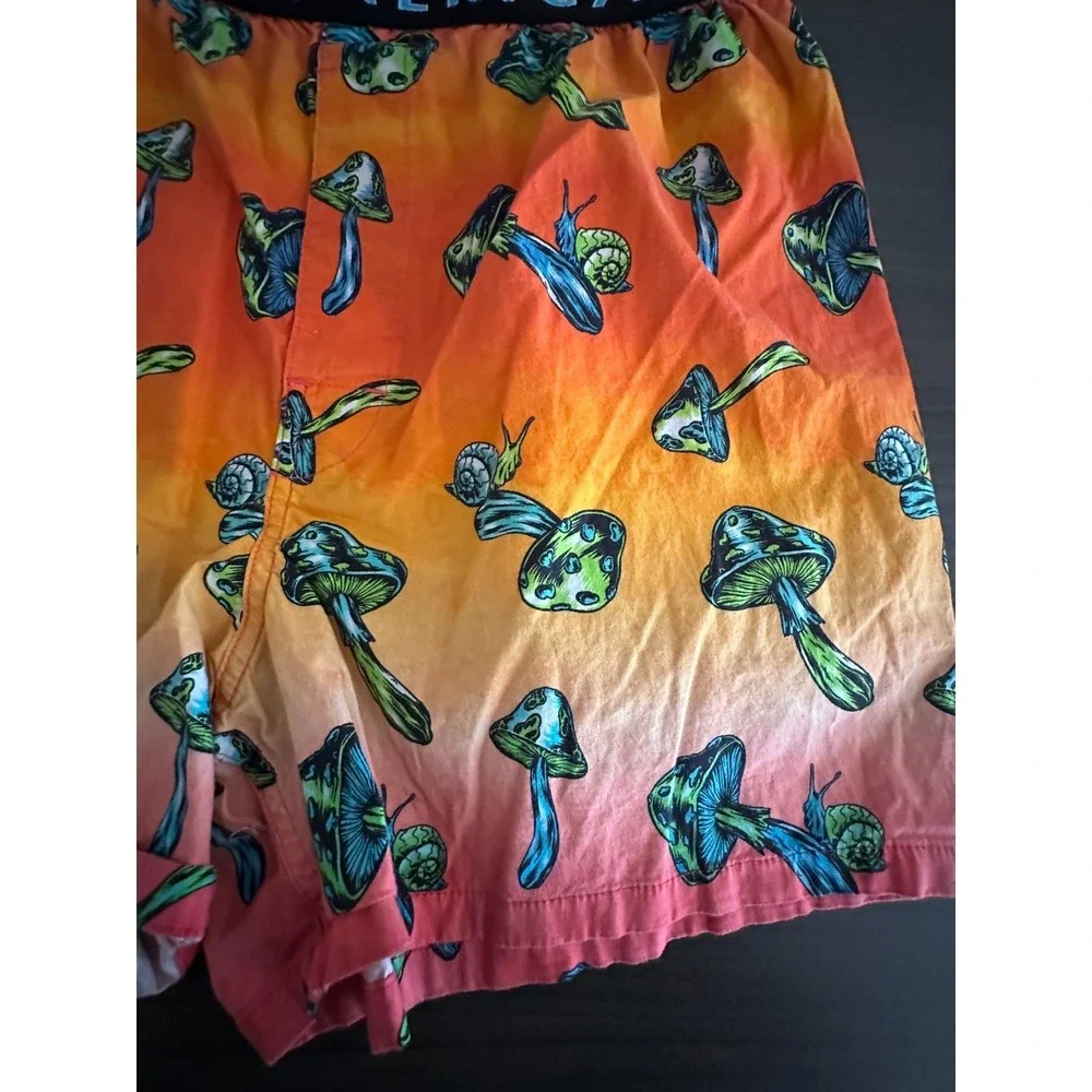 American‎ Eagle Men Boxer Shorts Lounge Medium Mushroom/Psilocybin-Themed Cotton